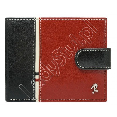 Portfel Rovicky 324L-RBA-D RFID - Kolor czarny + czerwony